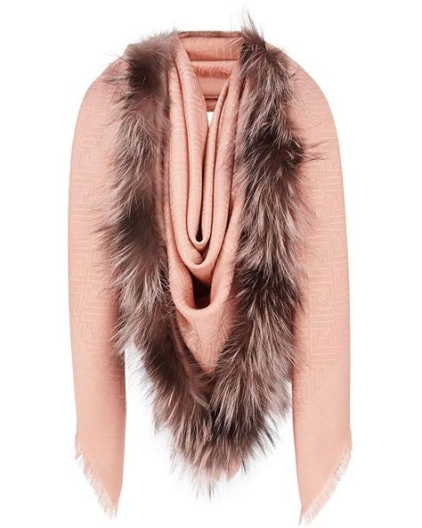 fendi touch of fur shawl